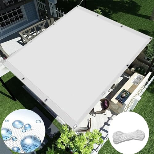 Sun Shade Sail for Garden 2.5 x 10 m(8.2 x 32.81ft) 100% Protection Against UV Rays Waterproof Garden Sun Shade Sail Canopy with Free Rope for Outdoor Garden Patio Canopy, White