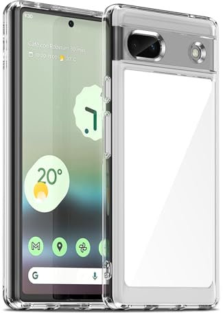 Liisooka Coque pour Google Pixel 6a, Housse de Protection Antichoc, Anti-Jaunissemente, Anti-Rayures, Case Arrière Rigide en PC, Étui TPU Ultra-Mince, Transparente