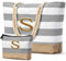 oscaurt Strandtasche Badetasche XXL Shopper Tasche Damen Umhängetasche Wasserdicht Beach Tote Bag mit Reißverschluss Faltbare Reisetasche Travel Bag Sporttasche (S-Hellgrau)