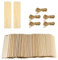 50 Stück Lesezeichen, 12cm Rechteckige Holzanhänger für Bücher, Holz Blanko Lesezeichen Set mit 50 Stück Seil, DIY Weihnachtshandwerk, Männer, Frauen, Mädchen und Jungen