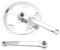 GSJNHY Fahrradkurbel Legierung Single -Geschwindigkeitskettenset 46T Chrom Stahl Kurbel Vintage Bike Retro Look Chainsets Kurbeln 1/2 x 1/8 Stahlradteile