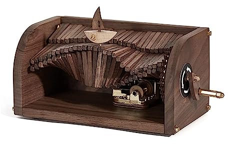 ATMRC Spieluhren Musikkoffer Spieluhr Handschütteln Spieluhr for Mädchen Hochzeit Spieluhr Spieluhr Geschenk(Noir)