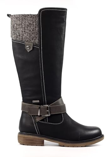 Ladies Vanna Black Waterproof Long Boot