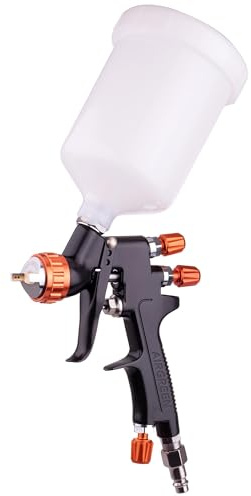 Lackierpistole mit 1,7mm HVLP Düse 600ml Tank Sprühpistole Spritzpistole