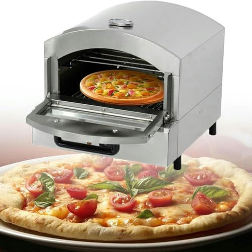 XCSCUK Fornello Elettrico per Pizza, Fornello per Pizza Commerciale per Interni, Temperatura Regolabile (122 ℉ -662 ℉), per Pizzeria
