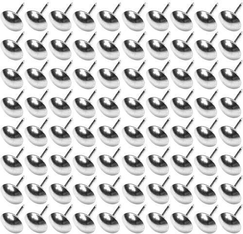 cyclingcolors 100x Nägel Polsternägel Möbelnägel 11mm Silber Chrom Möbel Sofa Sessel Stuhl Renovierung Vintage, Nickel-Finish