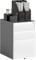 Vinsetto Rollcontainer, mobiler Aktenschrank mit 3 Schubladen, abschließbarer Büroschrank mit Hängeregistratur, Aufbewahrung, Stahl, 39 x 48 x 59 cm Weiß+Grau