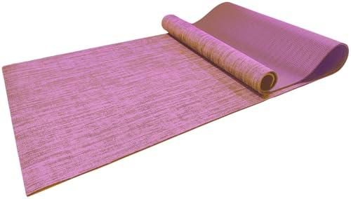 Newgen Medicals Fitness-Yoga-Übungsmatte: Natürliche Jute-Yoga- & Gymnastikmatte, gepolstert, Tragegurt,183x61cm (Fitness-Sport-Gymnastikmatte, Fitnesszubehöre, Anti Rutsch)