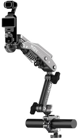 MOVMAX Blade Arm Bike Motorcycle Handlebar Mount Stabilizer, Camera Clamp Mount Shock Absorber for DJI Osmo Pocket 3, Insta 360, GoPro Hero Cameras w Ball Head, Pocket 3 Accessories