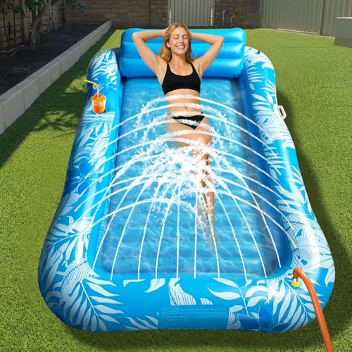 Luftmatratze Pool Erwachsene,Aufblasbares Schwimmbett,Luftmatratze mit Tassenhalter,Aufblasbare Wasserhängematte,Pool Spielzeug Wassermatratze,Sommer Pool Spielzeug Tragbar Große Aufblasbare ﻿