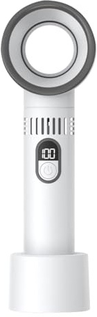 Desk Ventilator – wiederaufladbar Personal Cooler | Quiet Bladeless Circulator | 5 Geschwindigkeitsstufen Tragbarer Airflow Fan mit Digitaldisplay | Cooling Device Gadget für Schlafzimmer Büro