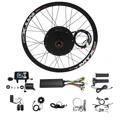 ebsenopower E-Bike Umbausatz, 72V 3000W MTX39 Hinterradmotor, 24/26/27,5/29/700C, mit Sinus-Controller und Farbdisplay (29er Hinten)
