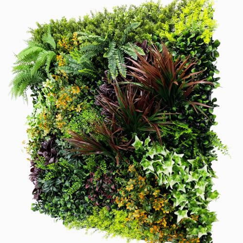 SYNTHAIETIK Lot de 5 Murs Artificiels Modèle Life Le Mur Artificiel Life en lot Combine réalisme, modularité et Prix réduit au m² (1M x 1M, 5, Unité)