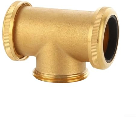 Desiumite Doppelwaschbecken-Abfluss-T-Stück, auslaufsicherer Vier-Wege-Anschluss für Sanitärsystem-Installation (komplett kupfer)