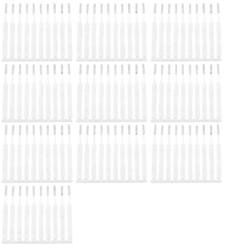 100PCS Shower Head Cleaning Brush Set, Shower Head Cleaner for Holes with Flexible Nylon Small Cleaning Brush Tools for Nozzles, Taps, Spray Heads, Bathroom Anti-Clogging Cleaning Kit