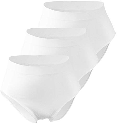 Yenita 3er Pack Microfaser Taillen-Slips Damen Maxi Slip