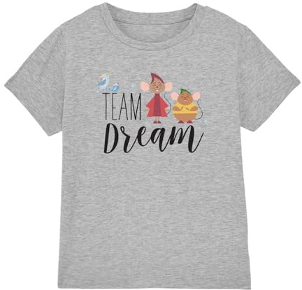 Cinderella Girl's Cinderella Team Dream with Jaq and Gus Girls T Shirt T-Shirt