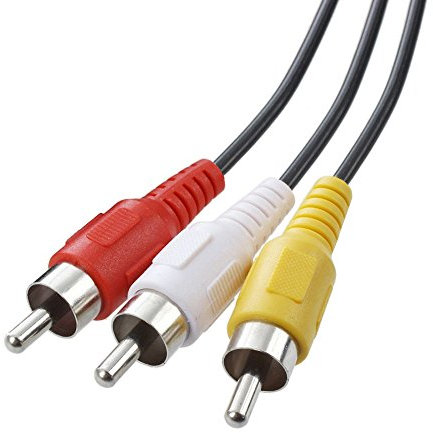 RocketBus RCA Composite Red White Yellow Stereo Cable Cord Wire for TV to DVD VCR Game Console