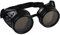 UltraByEasyPeasyStore Utra Steampunk Gogges Mens Womens Cyber Gasses Victorian Punk Weding Cospay Gogges Goth Rustic Rivet Round Eyewear Fying Gogges Fancy Dress Piot Gogges, Black With Brown Lenses, L