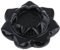 mookaitedecor Porte Bougies/Support de Balle Fleur de Lotus Obsidienne Noire Pierre Naturelle,Cristal Guérison pour Table Décoration Chauffe-Plat