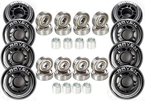 Raven Rollen für Inlineskates mit Kugellager Abec7/Abec9 (72mm + ABEC-9 Chrome)