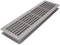 KOTARBAU® Rejilla de ventilación 13,5 x 48,8 cm Rejilla de extracción de aire Gris Ventilación de Puerta Baño Rejilla de láminas de plástico Rectangular Resistente