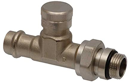 Danfoss Rücklaufverschraubung RLV 15 R 1/2 Pressfit Durchgang vernickelt 003L1824