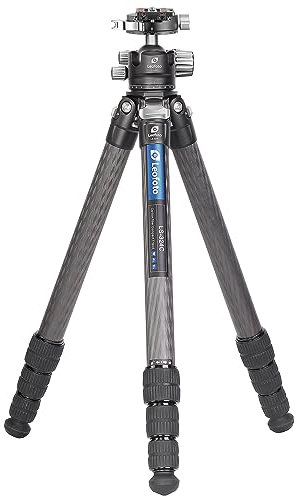 Leofoto - Ranger - Carbon Tripod including Ball Head - Twist-Lock system- Legs adjustable in 3 Angles - Ideal for Macro Photography - LS-324C+LH-40PCL