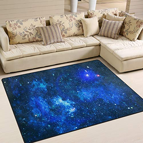 Use7 Weltraum-Galaxie-Teppich für Wohnzimmer, Schlafzimmer, 160 x 122 cm