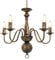 vidaXL Kronleuchter Antik Deckenlampe Pendelleuchte Lüster Deckenleuchte Hängeleuchte Hängelampe Leuchte Lampe Schwarz 5xE14-Glühbirnen