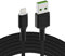 Green Cell Kabel USB-A - Lightning 2m mit LED-Beleuchtung Ladekabel Schwarz Schnellladekabel für Apple iPhone 14 13 12 11 SE Pro Max X XR XS Max 8 7 Plus 6 6S 5 5C 5S Plus | iPad Air/Pro/Mini | iPod