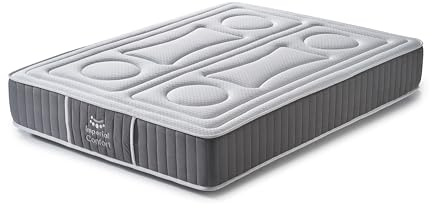 Imperial Confort ViscoBayscent - Colchón Visco Grafeno de espuma con tratamiento BAYSCENT Neutralizer, Transpirable y doble cara (invierno/verano), Blanco - Gris, Grosor 30 cm - 150x190