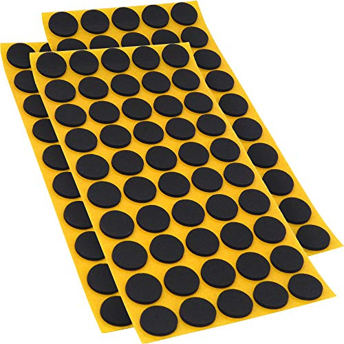 Adsamm® / 150 x Selbstklebende Antirutsch Pads aus EPDM Zellkautschuk/ø 20 mm/Schwarz/Rund / 2.5 mm Starke Anti-Rutsch-Gleiter