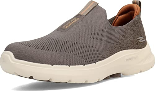 Skechers Herren Go Walk 6 Sneaker, Taupe Textile, 45 EU