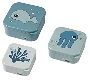 Snack box set 3 pcs Sea friends