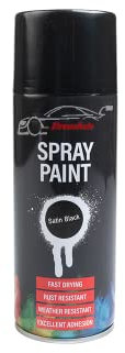 Xtremeauto Spray Paint Aerosol Car VHT Primer Matt Gloss Metallic Wood Metal Plastic UPVC PVC Cladding (1 Can, Satin Black)…