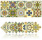 Cendray 20 Stück Küche Fliesenaufkleber Aufkleber Wanddekoration PVC Wasserdicht Mosaik Retro Style Badezimmer Fliesenaufkleber Wasserfest Klebefliesen (10x10cm,Gelb)