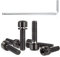 SPEEDWOX 6pcs Bicycle Stem Screw with Washers Set Titanium Alloy Bike Allen Hex Tapered Bolts Screw for MTB Road Bike Stem Parts,M5 x 20mm Black
