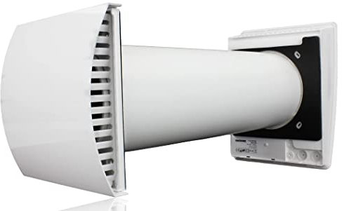Fantronix Aerium Midi Modern Heat Recovery Unit for Smart Operation Premium Air Quality Exchange Eco Energy Whole House Ventilation System Bedroom Extractor Humidity Condensation Control – White