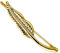 Treuheld® Ohrstecker Feder | Ear Climber | 3 Farben [05.] - rechtes Ohr - gold