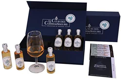 Coffret Dégustation Whisky Irlandais 6 x 40ml - En Solo Ou En Duo - Le Club Des Connaisseurs - Whisky D' Irlande - Single Malt, Blended, Irish Whiskey