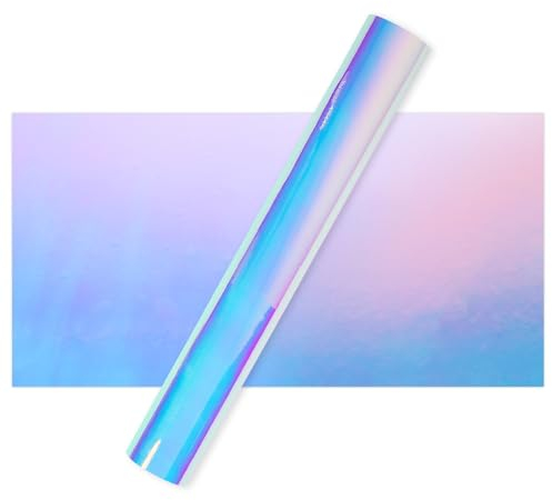 IModeur Rouleau de vinyle holographique blanc opale – 30,5 x 152,5 cm (30,5 x 152,5 cm) – Vinyle autocollant permanent pour tasse