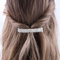 Aneneiceera Kristall Mode Haarspange Haarspange Strass Silber Haarspangen Clips Bling Braut Kopfbedeckung Kopf Clip Kopfschmuck Kristall Braut Haarschmuck für Frauen und Mädchen (Weiß)
