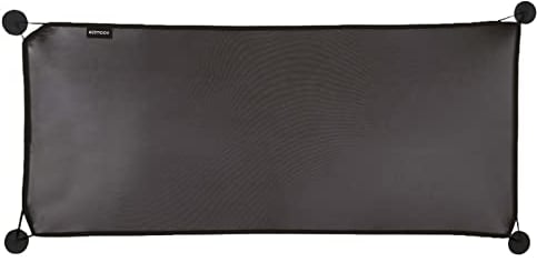 EZIMOOV Parasol de Coche para Ventana Trasera/Cristal, Fácil de Colocar con Ventosas Resistentes - Protege del Calor y del Sol - Embalaje Reciclado