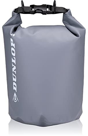 Dunlop Dry Bag - 5 L - Wasserdichte Sack - PVC - Inkl. Verstellbarem Schultergurt - Grau