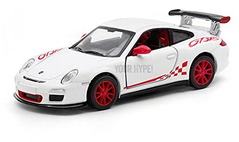 Porsche 911 GT3 RS Miniature Voiture Sport Collection Modèle Échelle 1:36 Jouet en Métal Moulé Sous Pression Blanc
