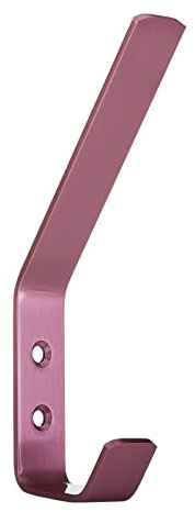 SOTECH Kleiderhaken Loxten 142 x 20 x 45 mm pink echt Edelstahl | Garderobenhaken Wandhaken mit 3 mm Materialstärke Jackenhaken mit abgerundeten Kanten