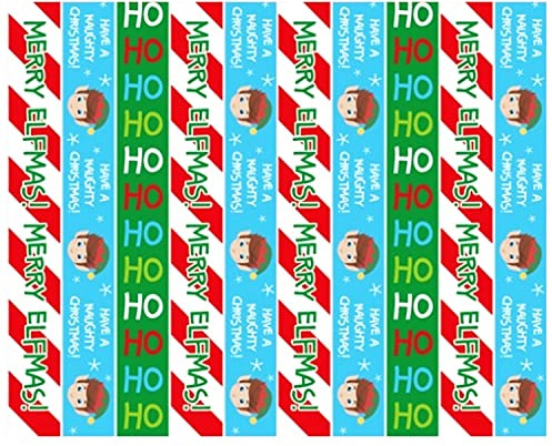 AKH® Weihnachtspapierketten | 100 Psc | Elfenpapierketten | Selbstklebend | Neuheit Girlande Kunst/Handwerk Weihnachtsdekoration | Ho Ho, Frohe Weihnachten, Elfendesigns | Elfenzubehör Werkzeuge für