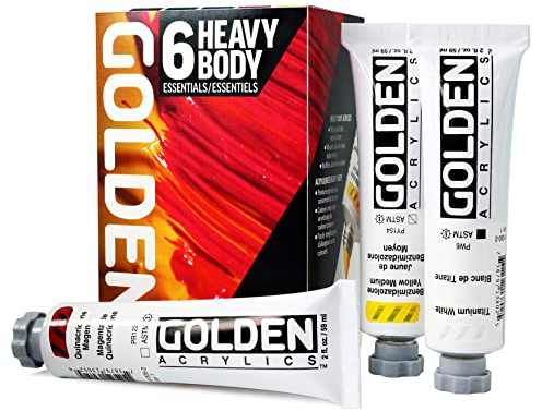 Golden Artist Colors, Heavy Body Acrylics, 6-farbiges Essentials-Set