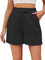 Famulily Damen Zipper Short Bottoms Stilvolle High Waisted Wide Leg Shorts Loose Casual Pants Schwarz XXL